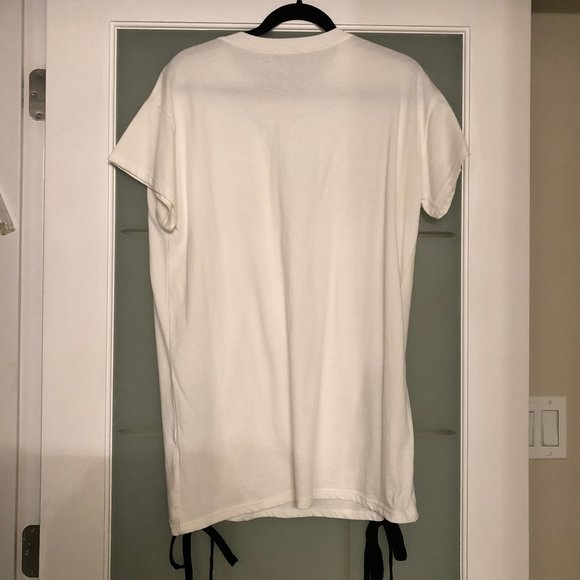 White Coco & Yves T Shirt Dress with Black Ties - Picture 4 of 4